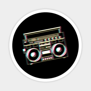 Boombox Ghetto Blaster Glitch Magnet